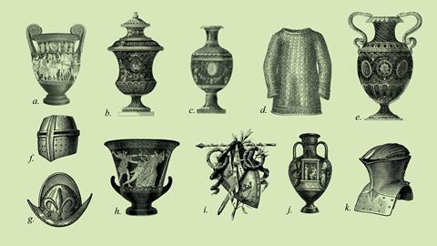 An image showing drawings of historical artefacts