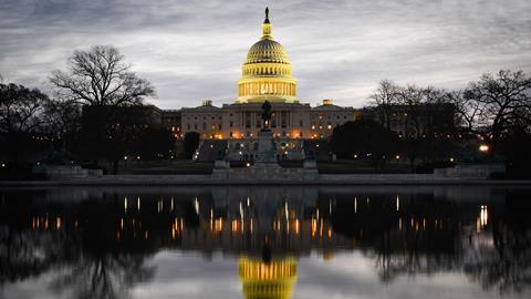 Capitol Building at dusk, Washington DC, USA