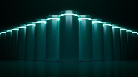 Image showing lithium-ion batteries on dark background