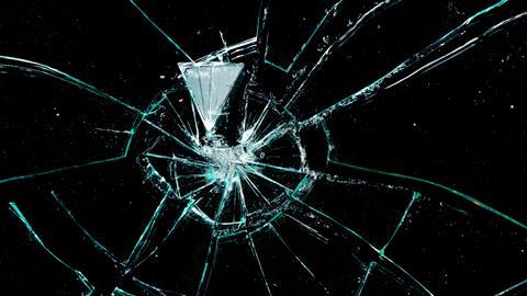 An image showing broken glass