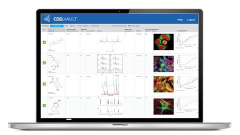 Image shows a Collaborative Drug Discovery's software interface