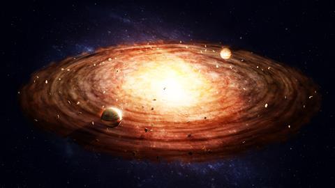 Illustration of a protoplanetary disk