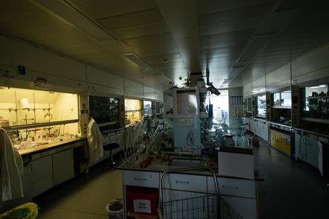 An image showing an empty chemistry laboratory at University of York