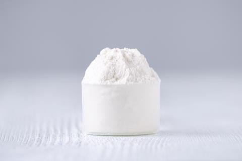 Scoop of white powder