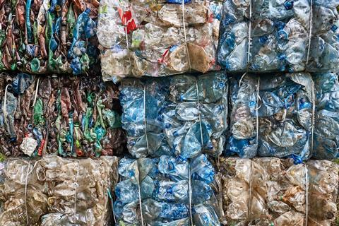 Plastic awaiting recyling