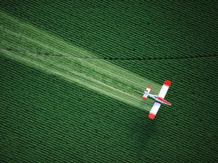 plane crop spraying