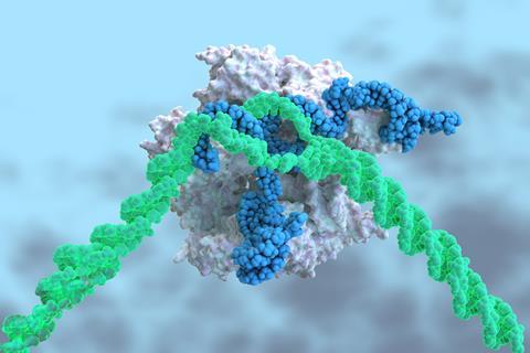 CRISPR Cas9 gene editing complex illustration 
