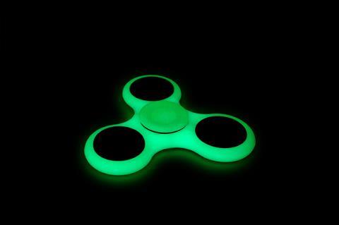 Glow-in-the-dark fidget spinner