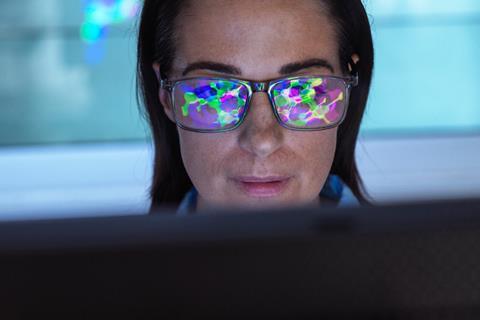 Woman at computer