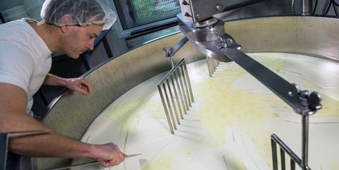 Making cheese in a creamery