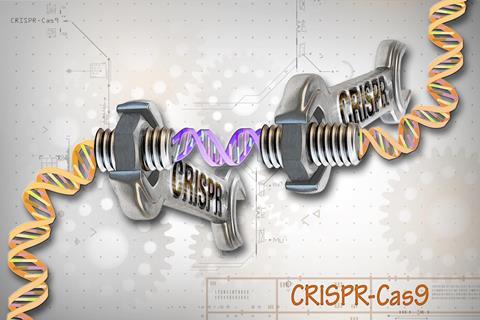 CRISPR-Cas9 tool used for gene editing conceptual image - Index