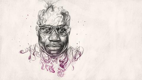 An illustrated portrait of Kelly Chibale