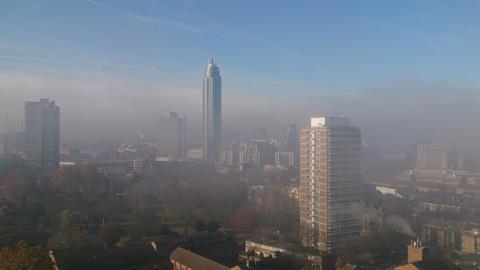 Cityscape In Smog