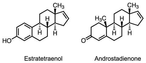 Pheromone chemical structures for Androstadienone and Estratetraenol