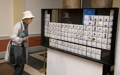An image taken at the periodic table exhibition