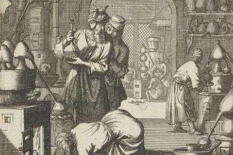 Figures in a laboratory