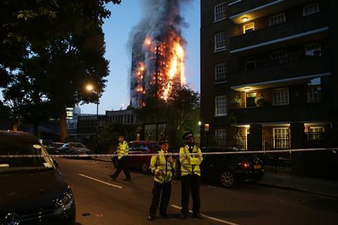 An image taken during the Grenfell fire