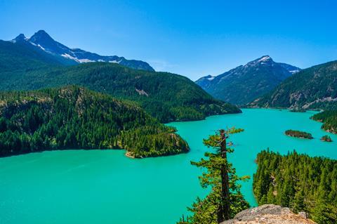 A photograph of Diablo Lake, North Cascades national park, Washington