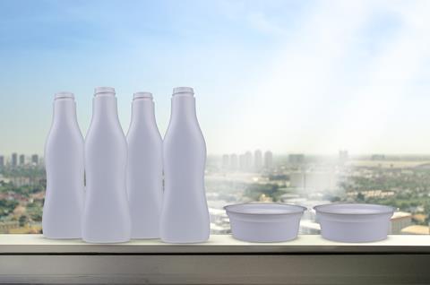 Image shows bottles made more sustainably