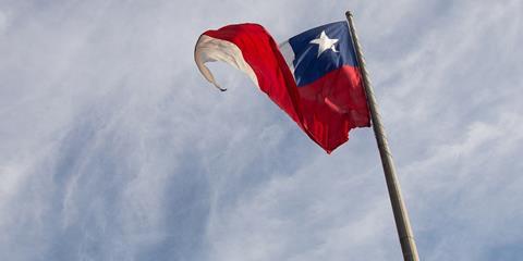 A photograph of the Chilean flag
