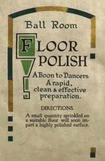 Allen and Hanbury's ballroom floor polish label, 1930s