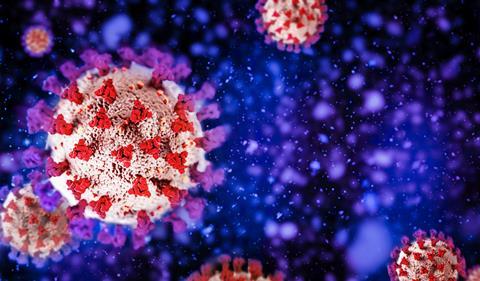Covid virus particles