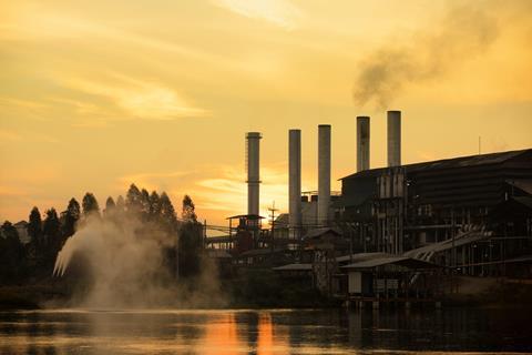 factory during sunrise