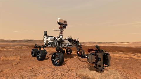 An image showing NASA's Mars 2020 rover