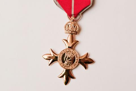 An image showing an OBE medal