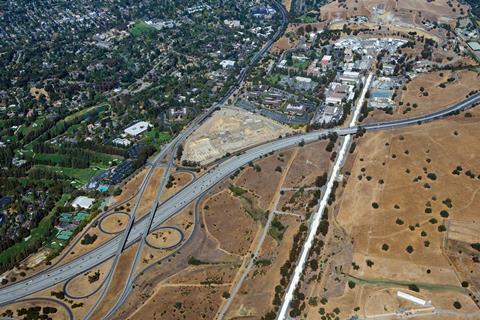 Aerial view of Stanford Linear accelerator