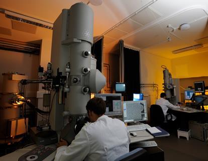Transmission electron microscopes in the LMB EM room