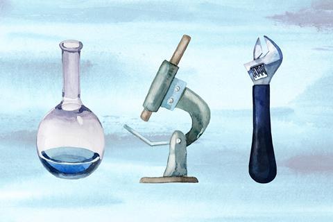 An image showing symbols for chemistry, biochemistry and chemical engineering