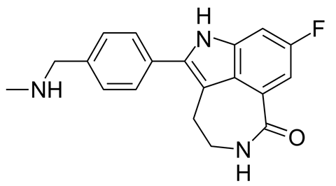 Chemical structure of rucaparib, a potential PARP inhibitor