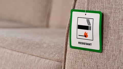 An image showing a flame resistant label