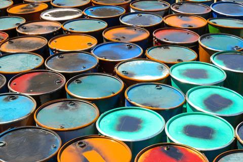 colourful oil barrels 