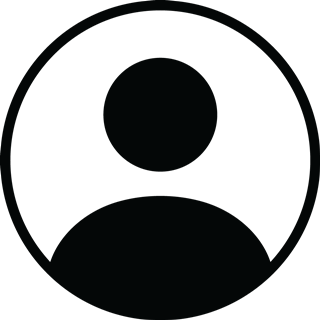 head and shoulders in circle icon