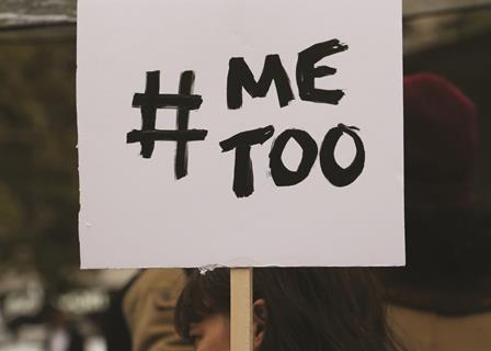#MeToo placard - Women protesting against sexual violence, Oct 2017