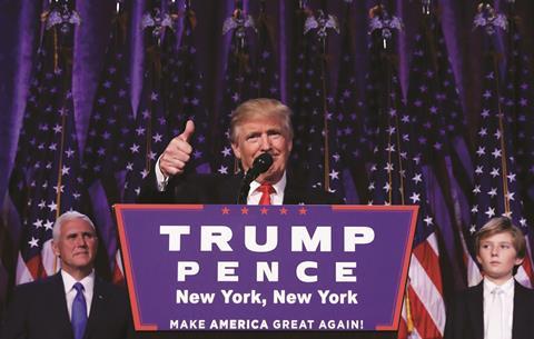 President-elect Donald Trump giving acceptance speech at New York rally - Index