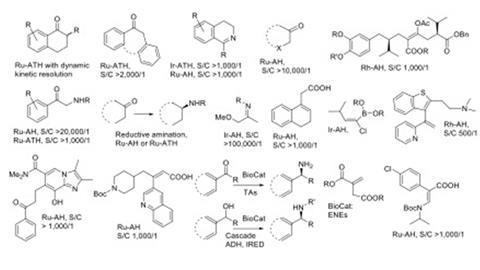Image shows solutions to complex chiral reductions