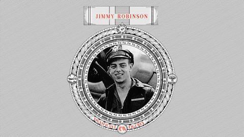 An image showing a framed portrait of Jimmy Robinson
