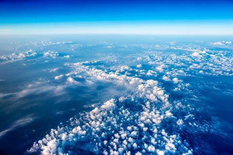 An aerial view of planet Earth