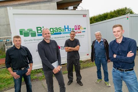 An image showing the core team of the Biogas2H2 project 