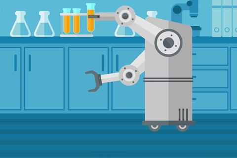 robot chemist illustration