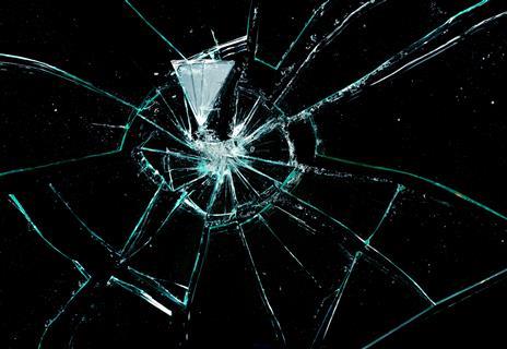 An image showing broken glass