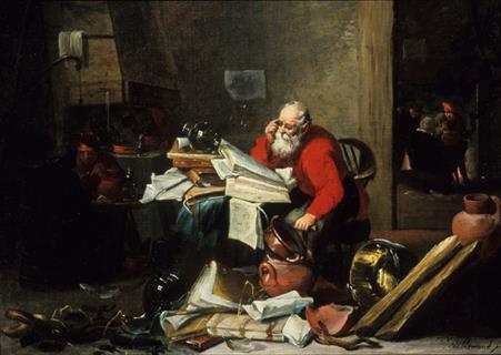 Alchemist at work by Mattheus van Helmont