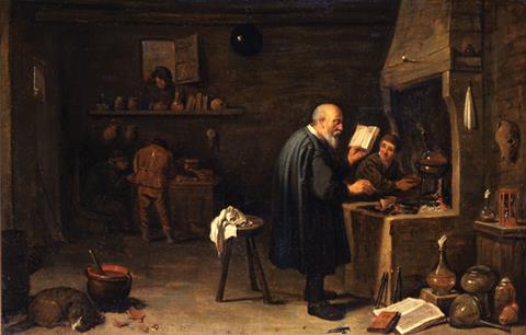 &#39;Bald-Headed Alchemist&#39;, by David Teniers II