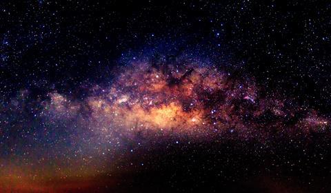 Milky way galaxy with stars and space dust