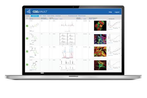 Image shows a Collaborative Drug Discovery's software interface
