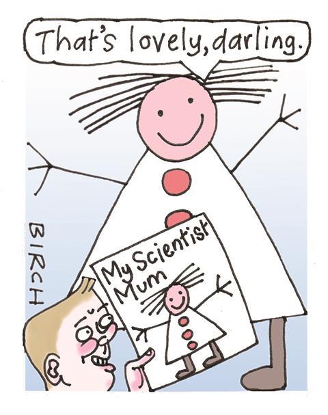 Scientist mum - letters illustration 0916CW