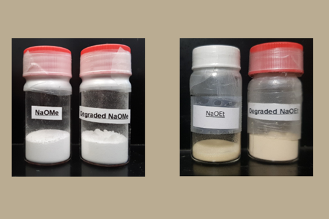 An image showing vials of Na-OMe and NaOEt